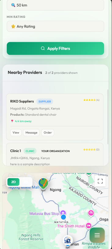 Patient records screen