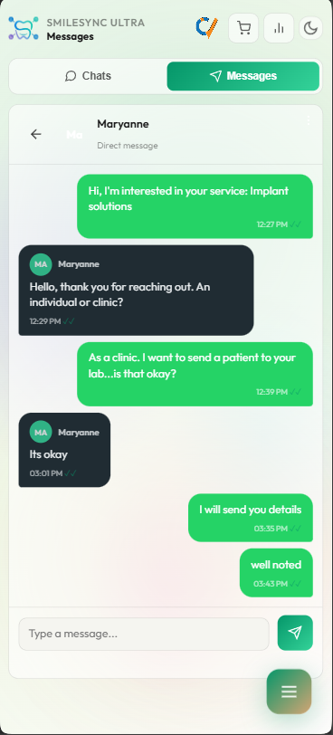 Case manager screen